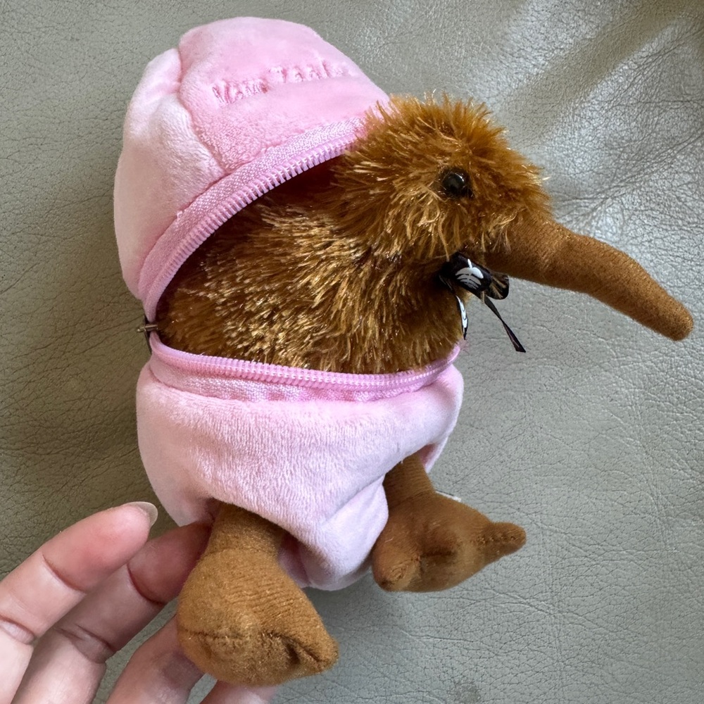 Kiwi & Friends Baby Kiwi in Egg Pink Plush Bird Toy